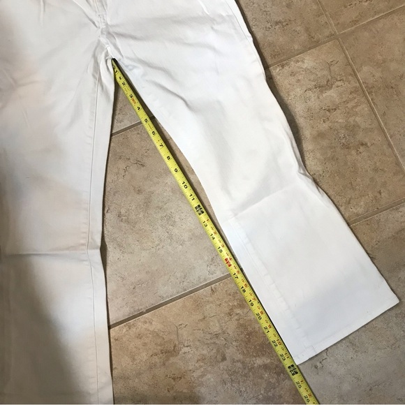 ▪️Tory Burch Cropped Slim Boot White Jeans - Picture 12 of 15